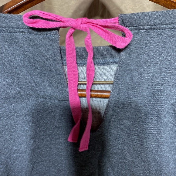 Beaded Embellishment added to a very soft cotton sweatshirt-cute ribbon tie back - Picture 4 of 4